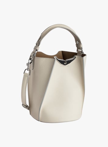 Sac seau en cuir grainé ZADIG&VOLTAIRE Blanc